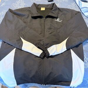 Men's Black and White Windbreaker by